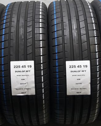 4 GOMME 225 45 19 DUNLOP RFT RB36