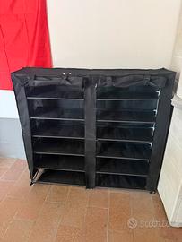 Scarpierain tessuto doppia 12 ripiani