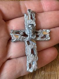 Ciondolo vintage religioso crocefisso croce