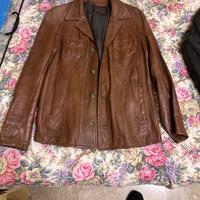Giacca pelle marrone vintage