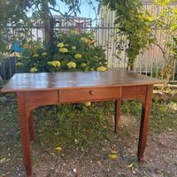 Tavolo artigianale in legno 1 cassetto vintage