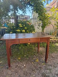 Tavolo artigianale in legno 1 cassetto vintage