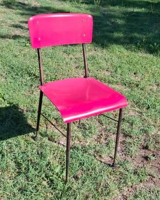 Sedie vintage in formica fucsia