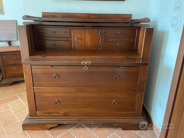 Cassettiera con ribaltina Arte Povera