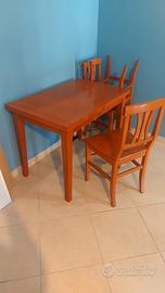 tavolo Calligaris  ciliegio + 4 sedie