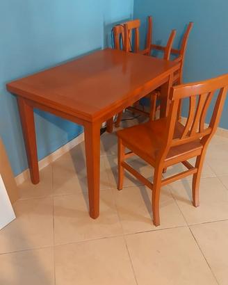 tavolo Calligaris  ciliegio + 4 sedie