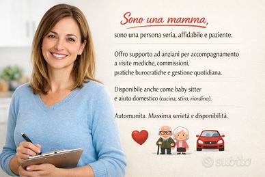 Assistenza anziani, baby sitter, servizi vari