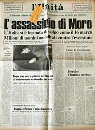 l'Unità del 10 maggio 1978 assassinio di Moro