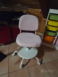 Sedia rosa bambina ikea