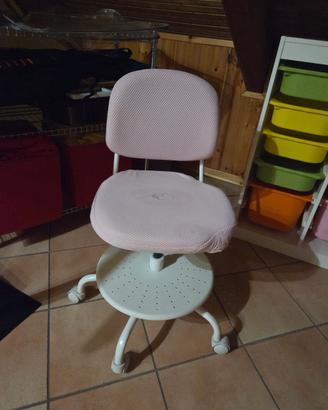 Sedia rosa bambina ikea