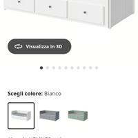 Letto/divano, due materassi, 80x200.