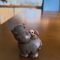 Thun ippopotamo con uccellino