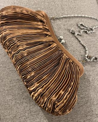 Pochette da sera dorata/bronzo vintage