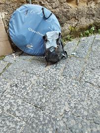 Tenda campeggio e zaino