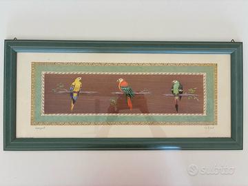 Quadro con pappagalli