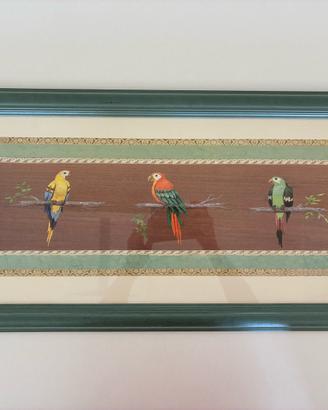 Quadro con pappagalli