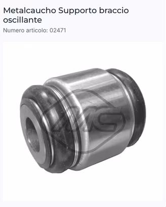 2 Silentblock METALCAUCHO 02471 Mercedes Benz