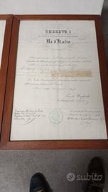 4 documenti del regno d'italia (Umberto I)