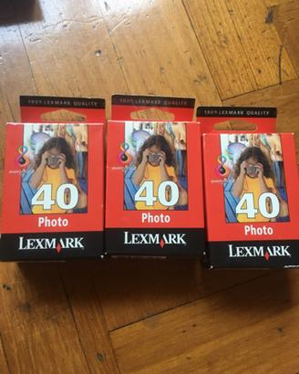 3 x cartucce Lexmark 40