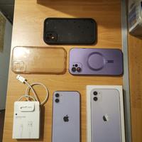 IPhone 11 128gb lilla + cavo + 3 cover