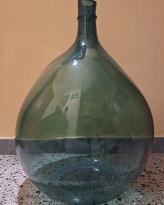 Damigiana/Ampolla grande antica in vetro soffiato