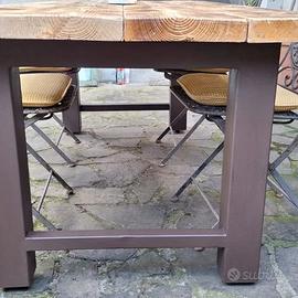 Tavolo  in stile industriale 200 x 90