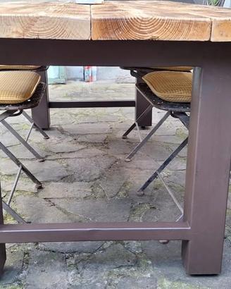 Tavolo  in stile industriale 200 x 90