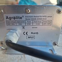 Ballast elettronico 400W Agrolite per HPS/MH