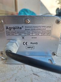 Ballast elettronico 400W Agrolite per HPS/MH