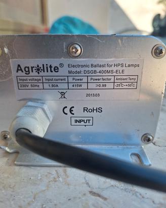 Ballast elettronico 400W Agrolite per HPS/MH