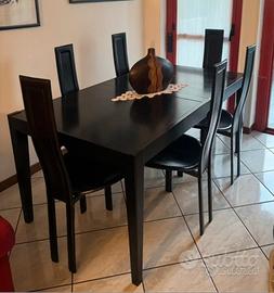tavolo in legno massello allungabile a tapparella 