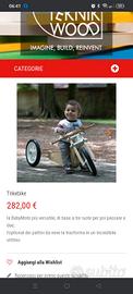 baby moto legno due o tre ruote