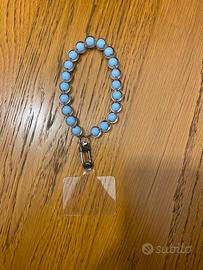 Cinturino Polso per Smartphone - Perle Azzurre