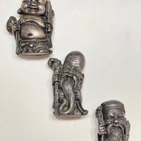 STATUINE PELTRO ARGENTATO