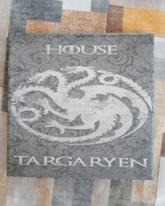 Quadretto Stemma Targaryen inciso al laser