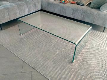 Tavolino da salotto in Vetro temperato curvo

