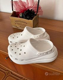 Scarpe crocs platform bianche numero 38