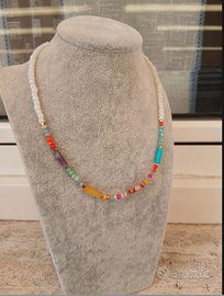 collana colorata arcobaleno pietre naturali