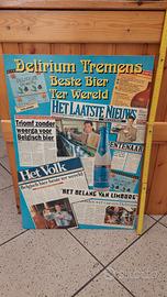 Cartello pubblicitario pub Birra Delirium Tremens