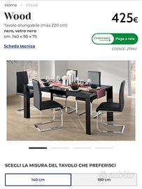 Tavolo soggiorno Mondo Convenienza