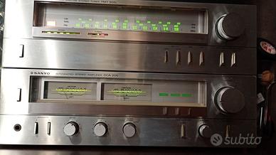 Amplificatore +radio+casse Sanyo revisionato.