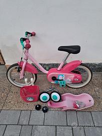 Bicicletta Bici Btwin Bambina 12 pollici
