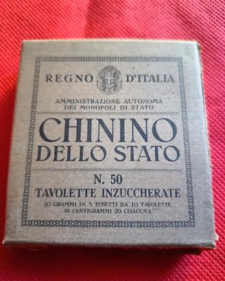 Chinino dello Stato scatola completa 1944