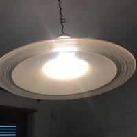 Lampadario bianco opaco, in vetro di Murano