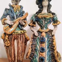 Statue lumiere in ceramica di Caltagirone