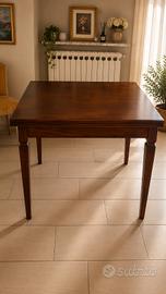tavolo in legno massello 1x1 m