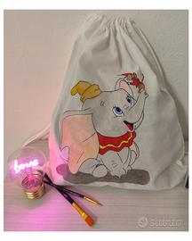 sacchetta Dumbo dipinto a mano 