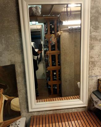 Specchiera in legno bianca