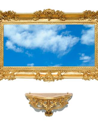 Mensola + specchio 96x56 cm stile barocco vari col