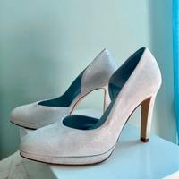 décolleté argento da cerimonia OLIARO